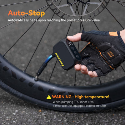 Premium elektronisk cykelpumpe med ventil-side display